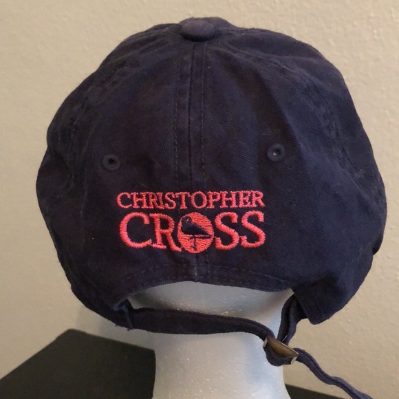 Christopher Cross Navy blue Cotton Hat Flamingo  Bird Front - Picture 2 of 2